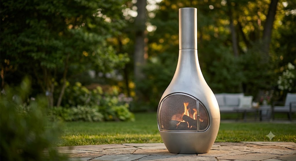 Aurora Cast Aluminum Chiminea