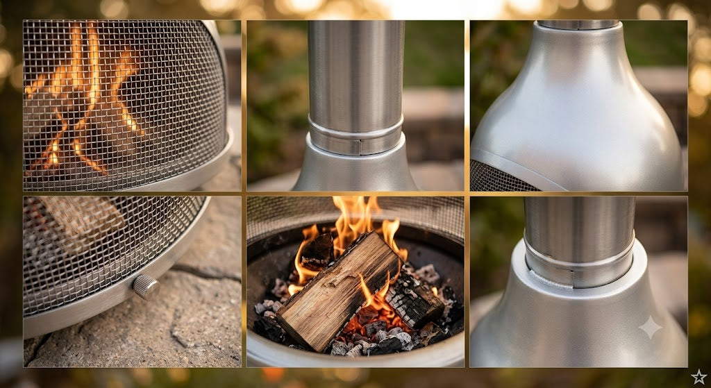 Aurora Cast Aluminum Chiminea