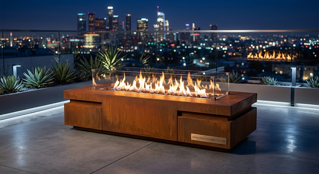 Ember Linear Fire Table